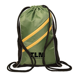 KN6480-C
	-DECATHLETE DRAWSTRING BACKPACK
	-Forest Green with Yellow trim (Clearance Minimum 70 Units)